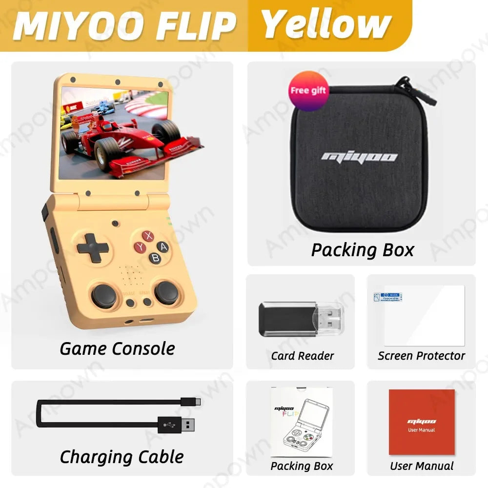 MIYOO FLIP V2 Handheld Game Players 3.5&