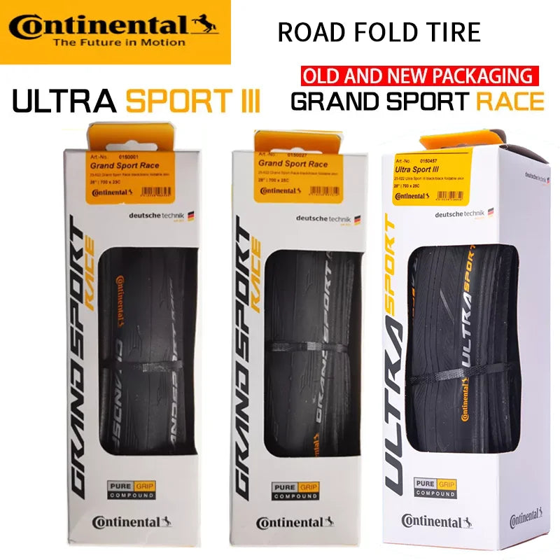 Continental Road Tire ULTRA Sport III &amp; GRAND Sport Race &amp; Extra 700× 23C /25C/28C Road Bicycle Clincher Foldable Gravel Tire