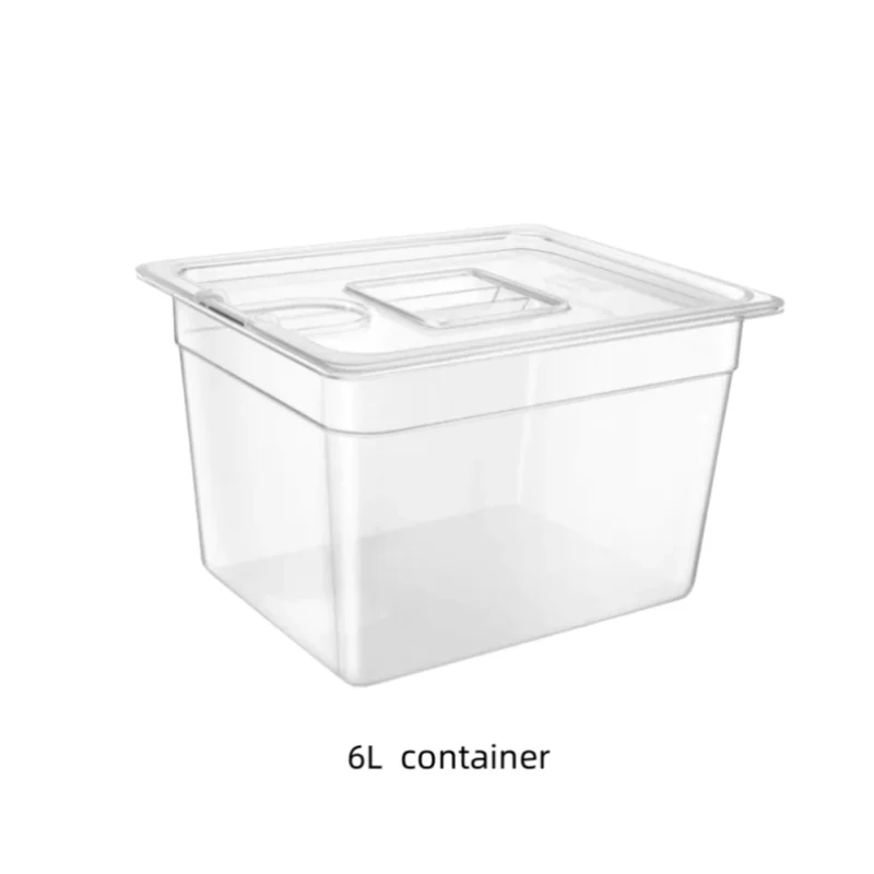 6L/11L Multifunctional Sous Vide Container Slow Cooker Accessory Pc Hard Plastic BPA-Free Durable Easy To Clean Low Temperature