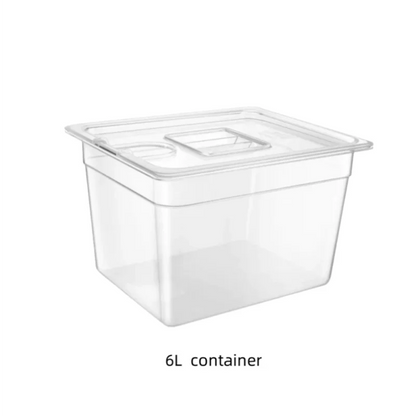 6L/11L Multifunctional Sous Vide Container Slow Cooker Accessory Pc Hard Plastic BPA-Free Durable Easy To Clean Low Temperature