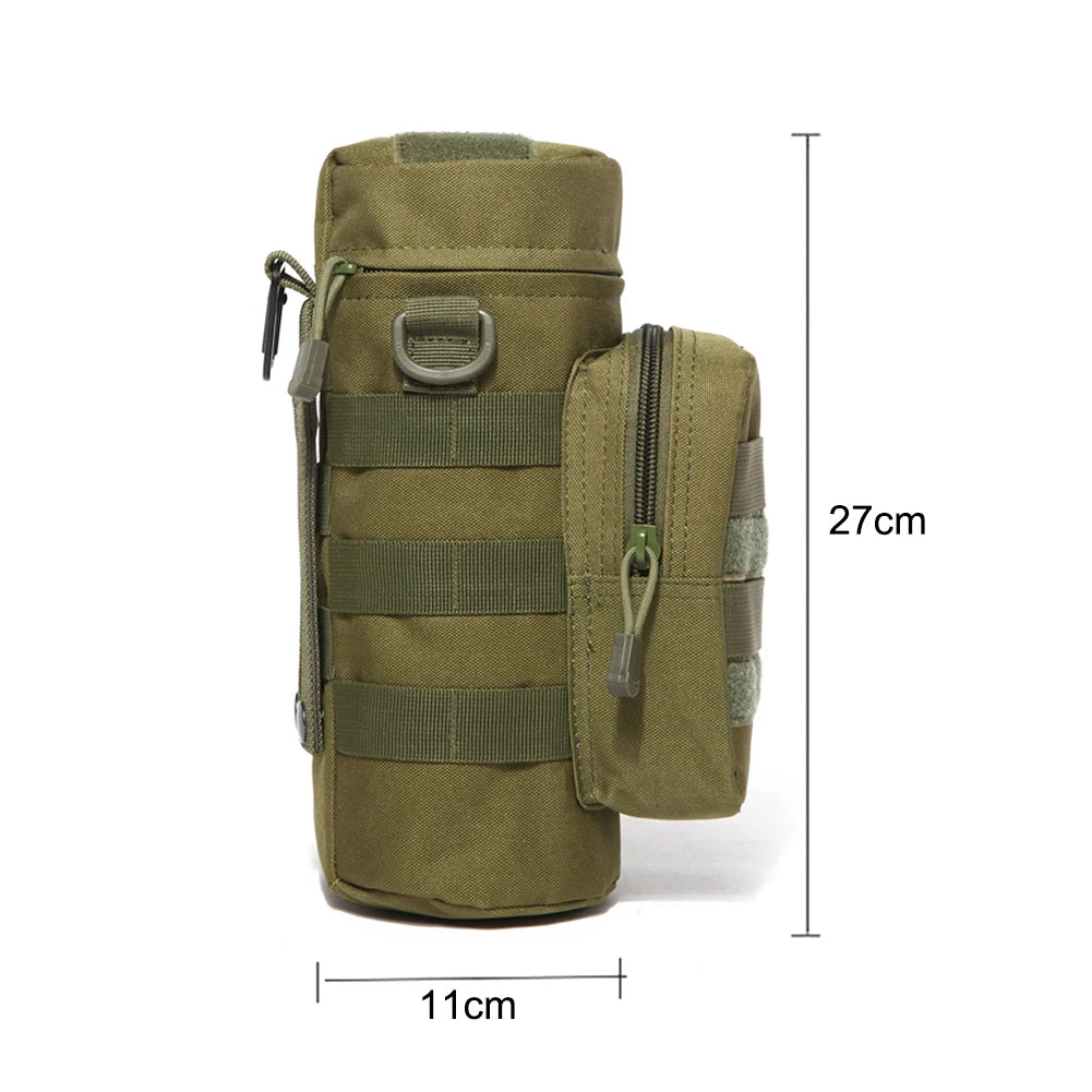 Molle Water Bottle Bag Portable Bottle Pouch Holder Portable Kettle Carrier for Outdoor Camping Hiking Fishing