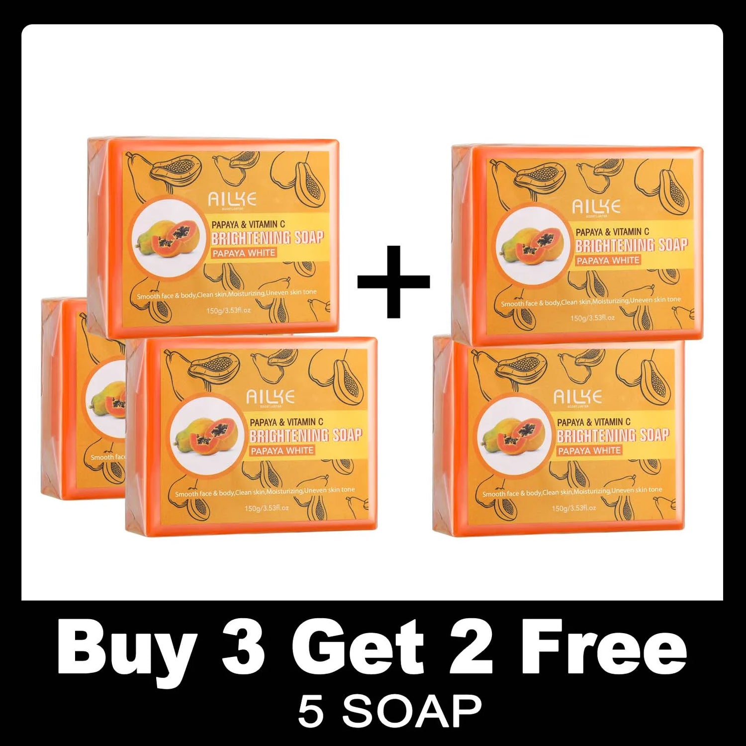 AILKE Naural Kojic Acid Soap for Hyperpigmentation, Brighter Skin, Reduce Dark Spots, Even Skin Tone, Support Customized LOGO
