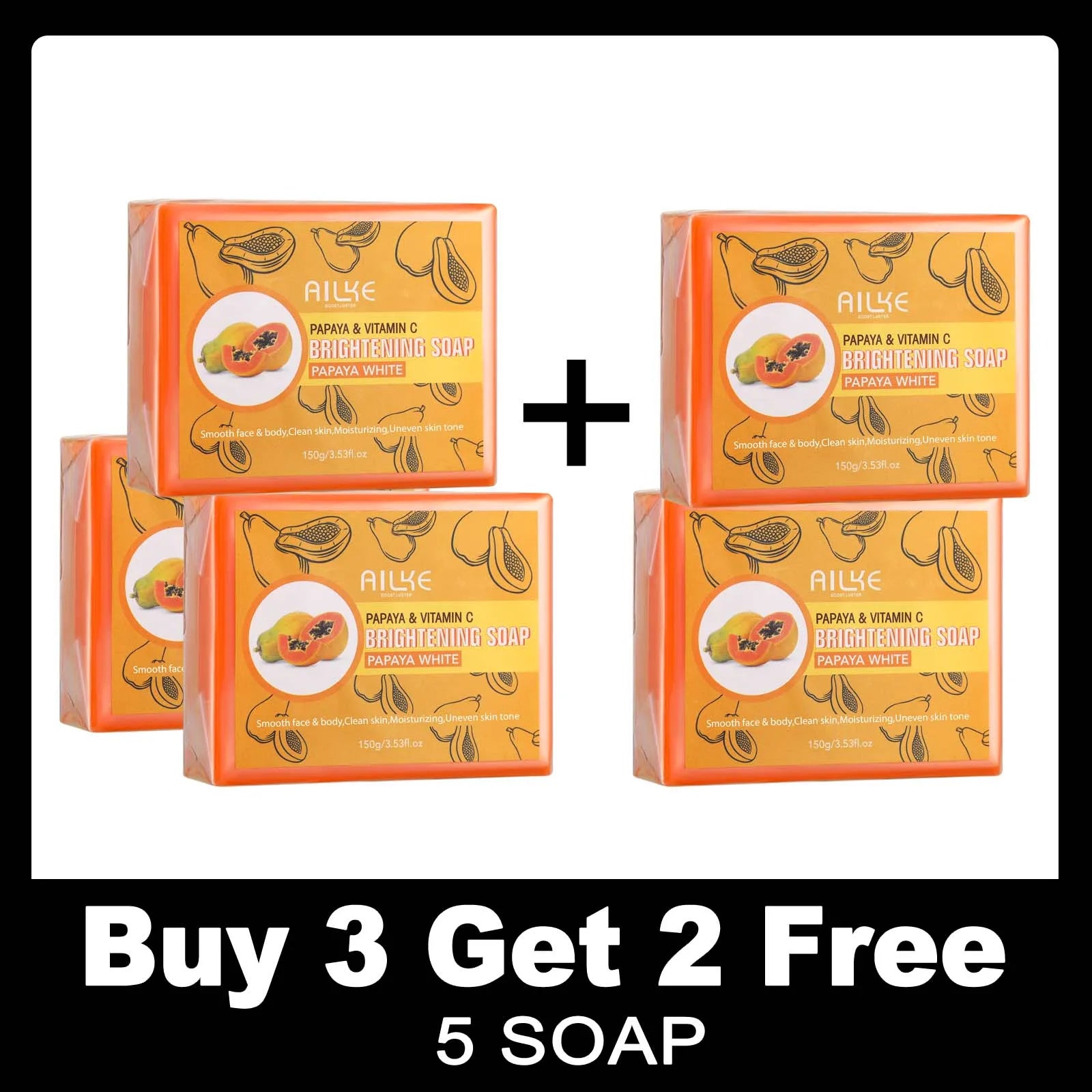 AILKE Naural Kojic Acid Soap for Hyperpigmentation, Brighter Skin, Reduce Dark Spots, Even Skin Tone, Support Customized LOGO