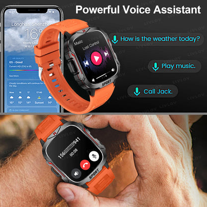 Flashlight Smart Watch for Men/Women, 1.96&