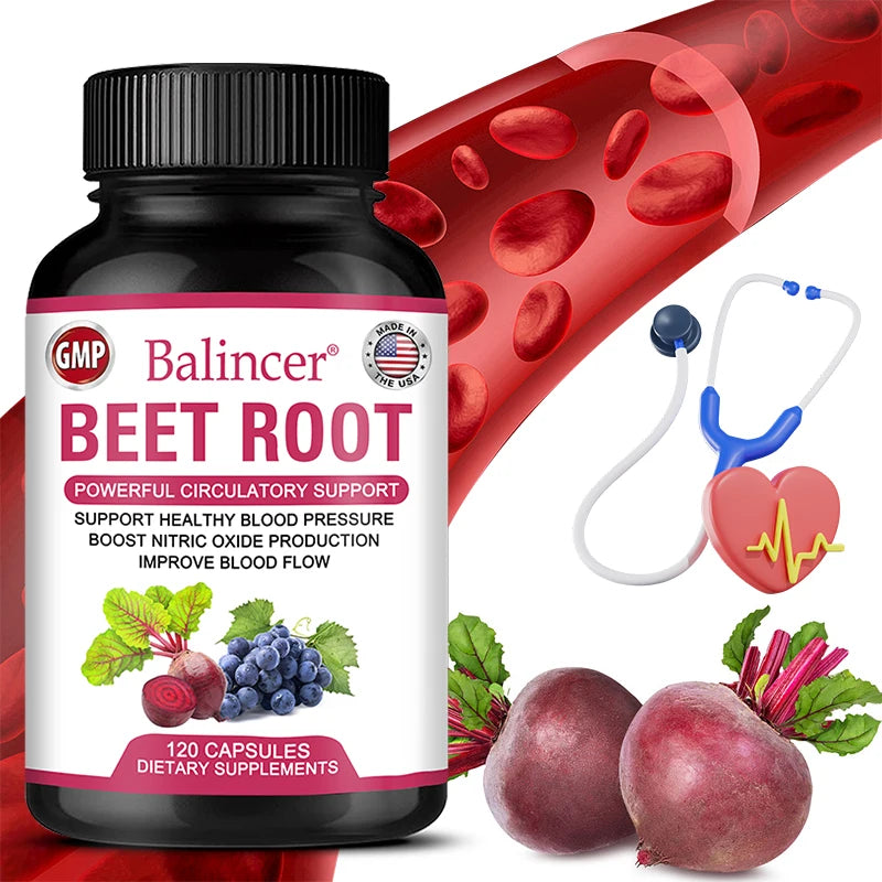 Beetroot Capsules with Black Pepper | Nitric Oxide Support Supplement
