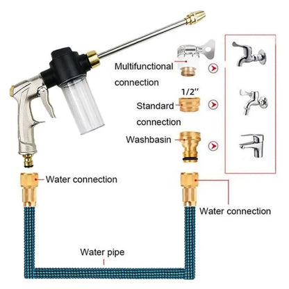 Dropshipping Garden Water Gun Sprinkler Hose Nozzle High Pressure Car Wash Metal Water Spray Guns Watering Irrigation Tools