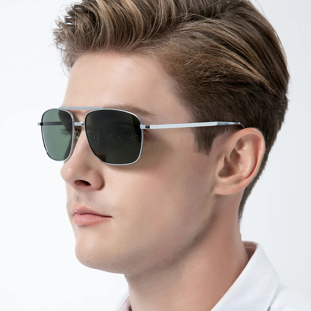 FONEX Pure Titanium Polarized Sunglasses Men Folding Square Sun Glasses for Women Ultralight High-Quality Japanese Shades 839
