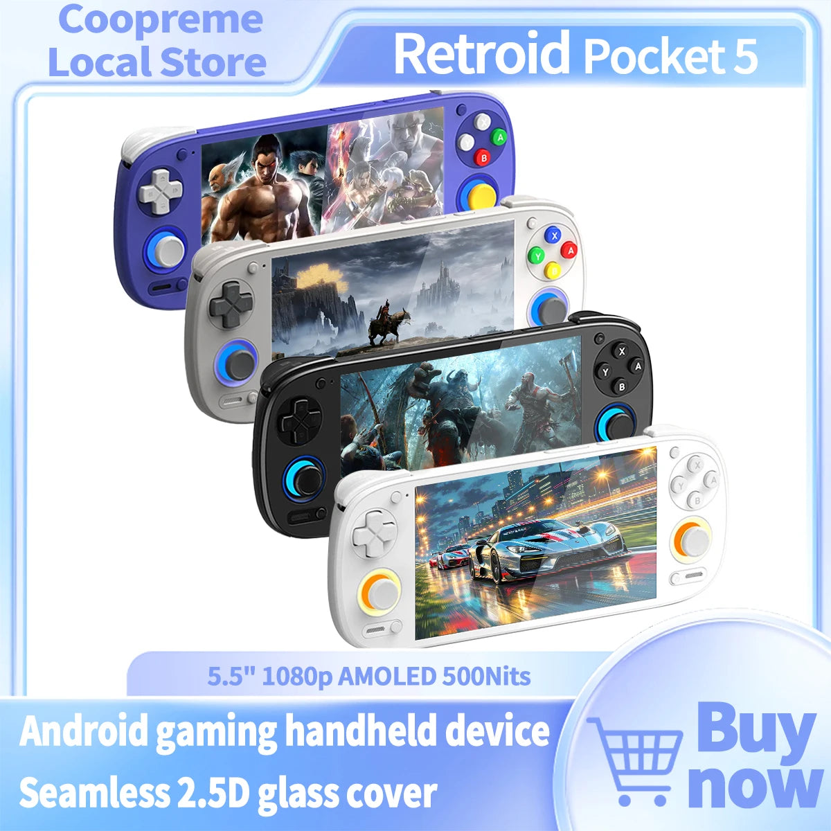 Retroid Pocket 5 Handheld Game Console 5.5&