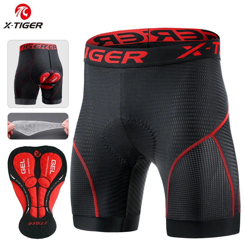 X-TIGER Cycling Shorts Breathable Mesh Cycling Underwear Gel Pad Shockproof MTB Bike Shorts Dropshipping Bicycle Underwear