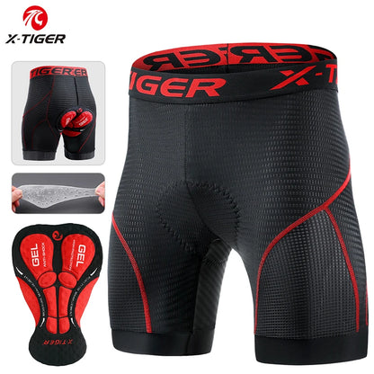 X-TIGER Cycling Shorts Breathable Mesh Cycling Underwear Gel Pad Shockproof MTB Bike Shorts Dropshipping Bicycle Underwear