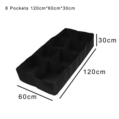 Flowerpot Breathe Cloth Rectangular Planting Bag For Vegetables Flowers Raised Garden Bed Felt 4/8 Pockets Multi-grid