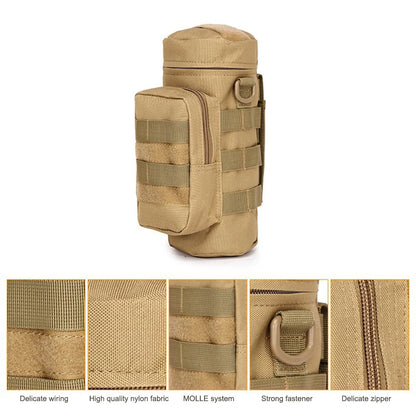 Molle Water Bottle Bag Portable Bottle Pouch Holder Portable Kettle Carrier for Outdoor Camping Hiking Fishing