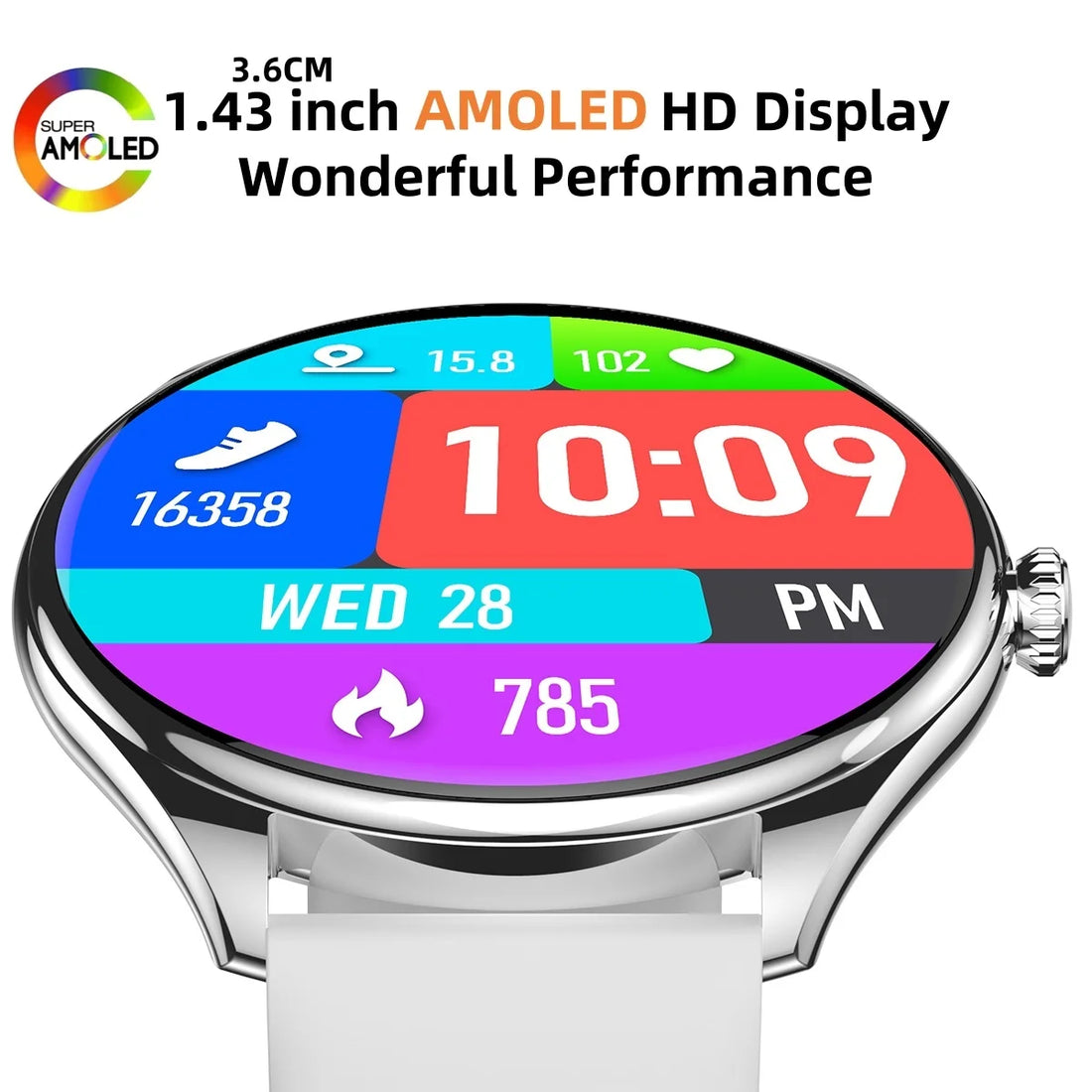 Classic Fashion ultra Thin Smart Watch 1.43inch AMOLED 6.5mm Metal Watch Body Call IP67 Women Watches Fitness Sports Smartwatch