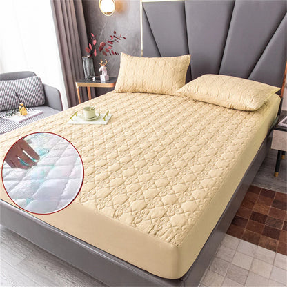 Super Waterproof Quilted Mattress Cover King Queen Size Anti-mite Air-Permeable Bed Pad Cover Not Including Pillowcase