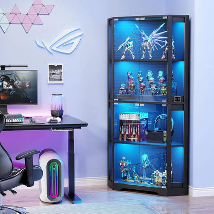 corner display cabinet with glass doorscorner display cabinet with