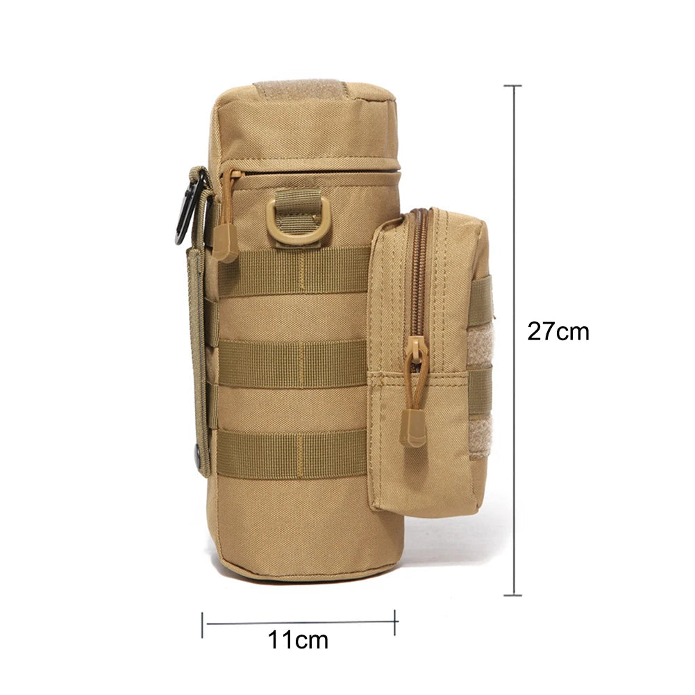 Molle Water Bottle Bag Portable Bottle Pouch Holder Portable Kettle Carrier for Outdoor Camping Hiking Fishing