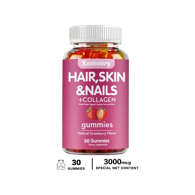 Hair, Skin &amp; Nails Gummies | Hair Vitamins for Men and Women | Biotin SupplementsSupplements