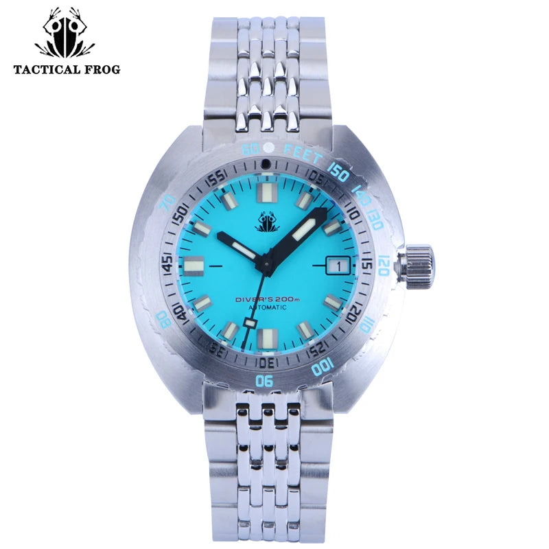 Tactical Frog Diver Watches Mens SUB 300 Sapphire 20ATM Water Resistance C3 Luminous Stainless NH35 Automatic Mechanical Watch