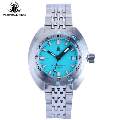 Tactical Frog Diver Watches Mens SUB 300 Sapphire 20ATM Water Resistance C3 Luminous Stainless NH35 Automatic Mechanical Watch