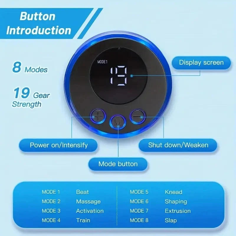 EMS Neck Massager Electric Muscle Stimulator Cervical Sticker Massage Patch Low Frequency Pulse Pads Body Pain Relief Masajeador