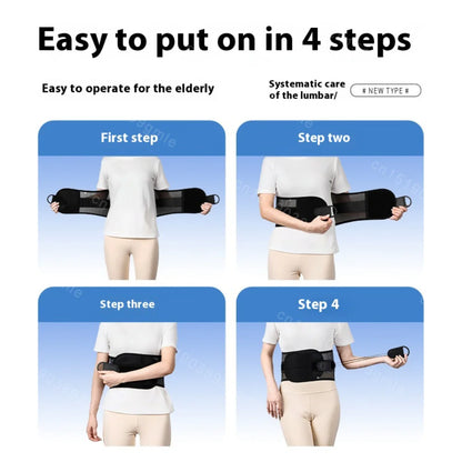 Disc Support Lumbar Brace Mesh Waist Belt Posture Corrector for Back Pain Relief Exercise Rope Support Waist Protection