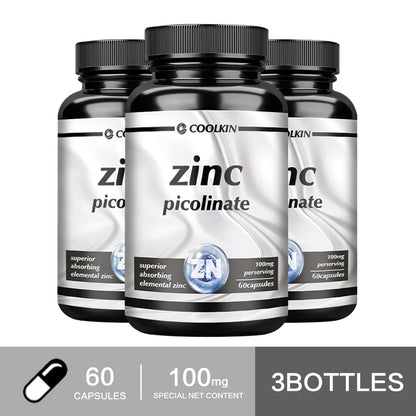 Zinc Picolinate Capsules - Boosts Immune Support, Sleep &amp; Energy