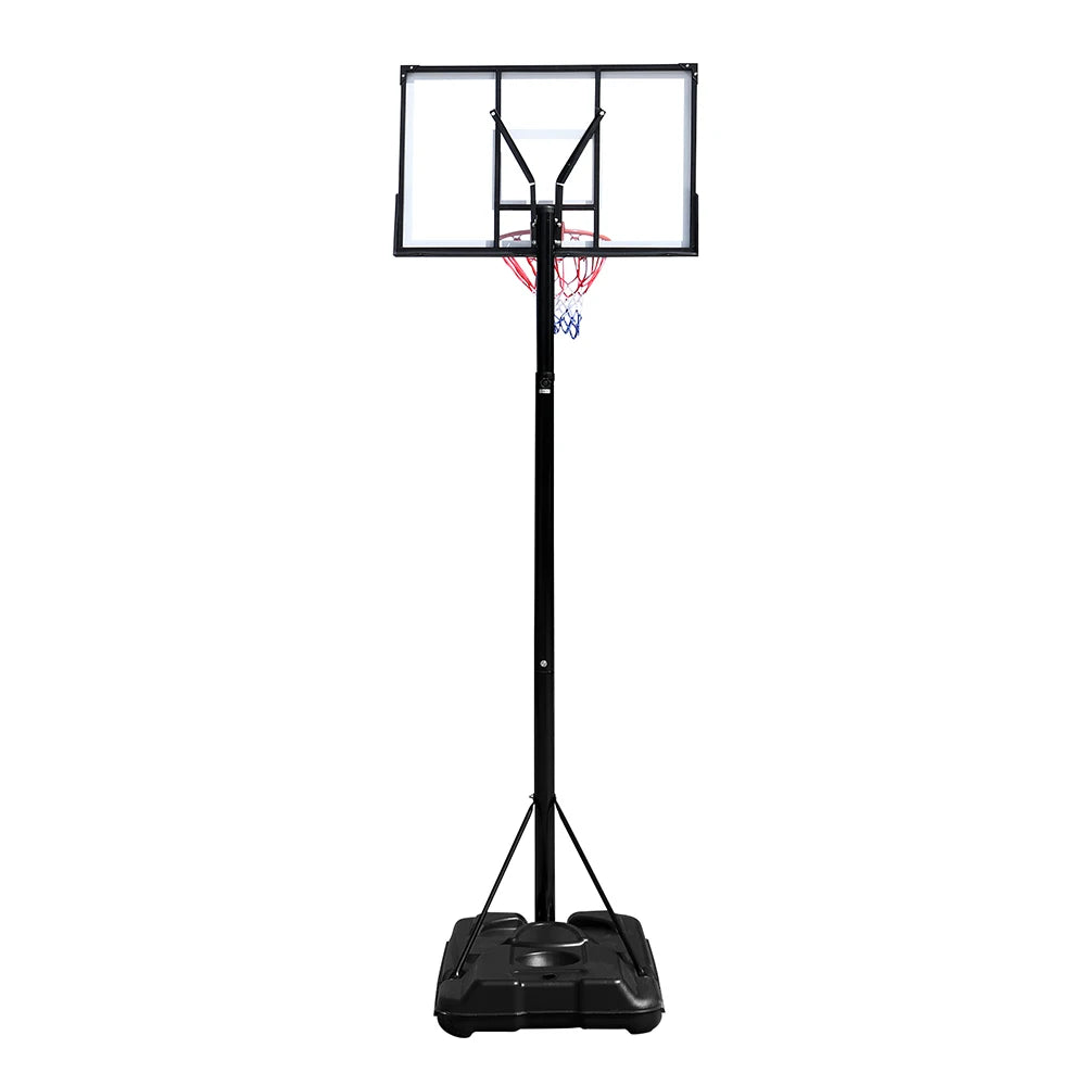 Portable and Removable Adult PC Transparent Backboard Basketball Stand (Basket Height Adjustment 2.45m-3.05m) Maximum 7