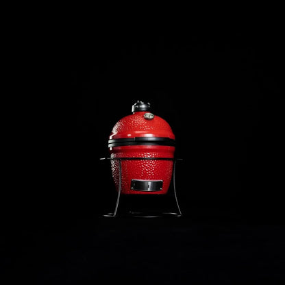 Outdoor Cooking - Joe Jr 13.5-inch Portable Ceramic Charcoal Grill with Grill Stand, Stainless Steel Cooking Grate, Heat