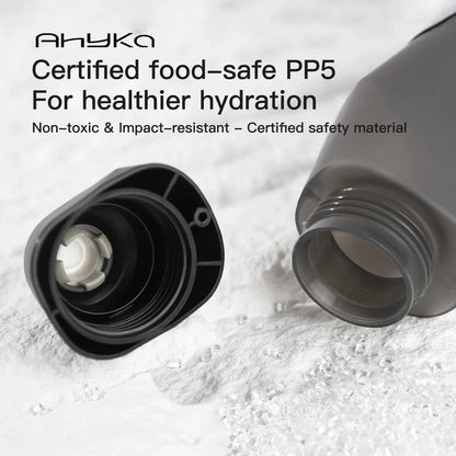 AhyKa Aerodynamic Water Bottle Set 600ml Big Capacity Food Grade PP5 Bottle With Ultralight Carbon Bottle Cage Bike Accessories