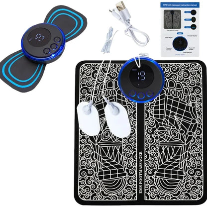 EMS Neck Massager Electric Muscle Stimulator Cervical Sticker Massage Patch Low Frequency Pulse Pads Body Pain Relief Masajeador