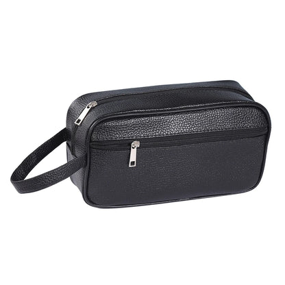 Fashion PU Leather Wristlet Bag Solid Color Phone Wristlet Bag Casual Toiletry Bag Small Purse for Men Women