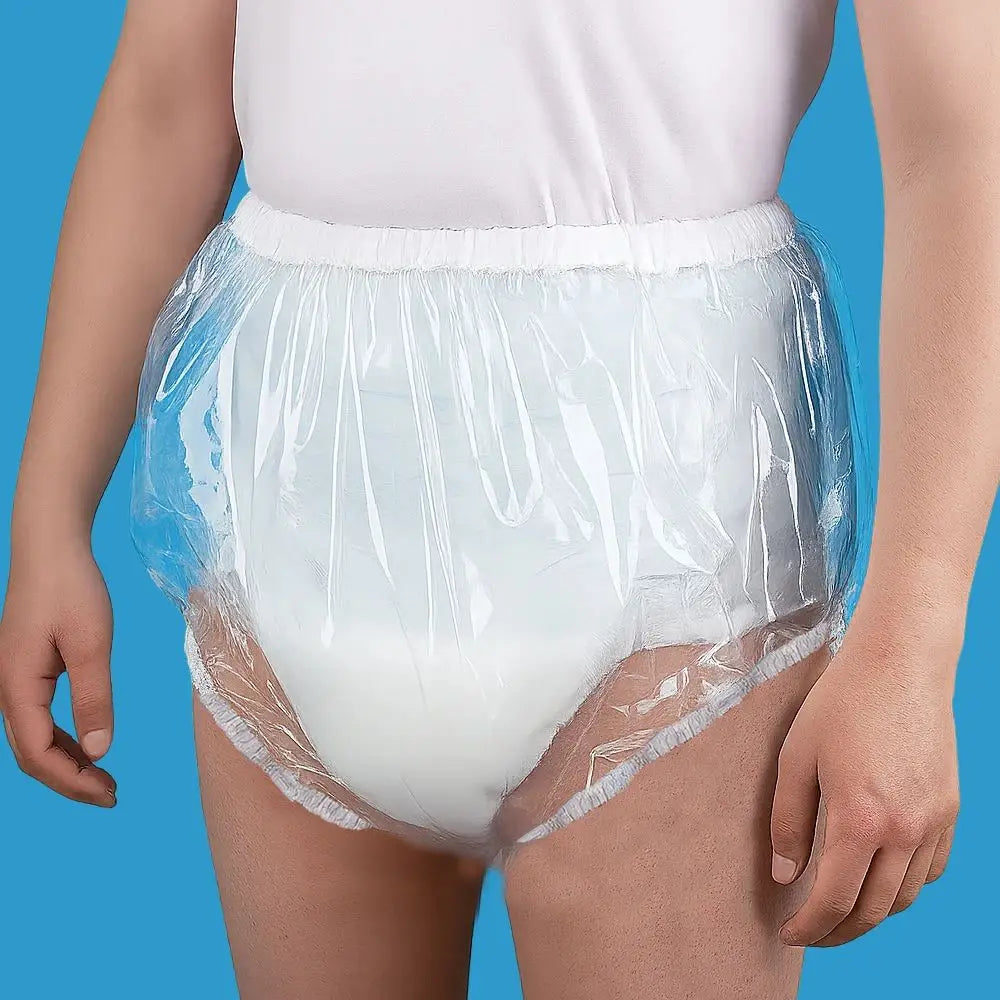 2pcs All-Day Comfort&amp; Adjustable Protection Adult Diaper Cover+1pc Wet Bag Washable Soft Transparent Teenagers Diaper Cover