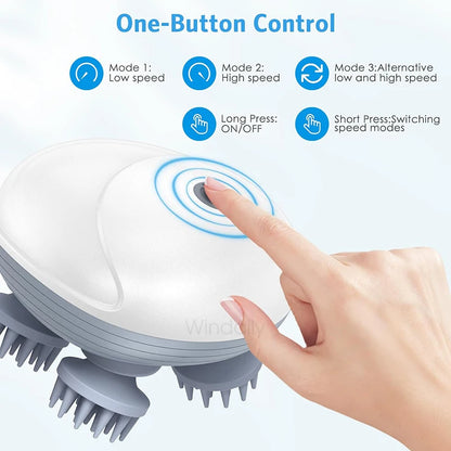 Electric Scalp Head Massager Kneading Vibrating Device Health Care Shoulder Neck Leg Arm Deep Tissue Massage Cat  Pet Massager