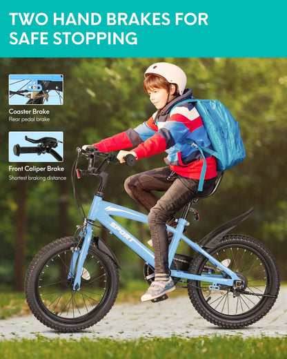 16 Inch Kids Bike with Training Wheels &amp; Kickstand Children