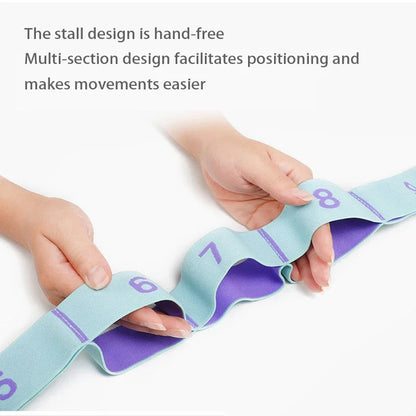 Yoga Stretch Band – 11 Grid Elastic Band for Flexibility &amp; Posture