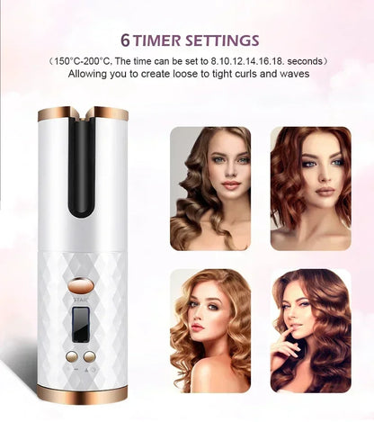 Portable Wireless Automatic Hair Curler 3 Color