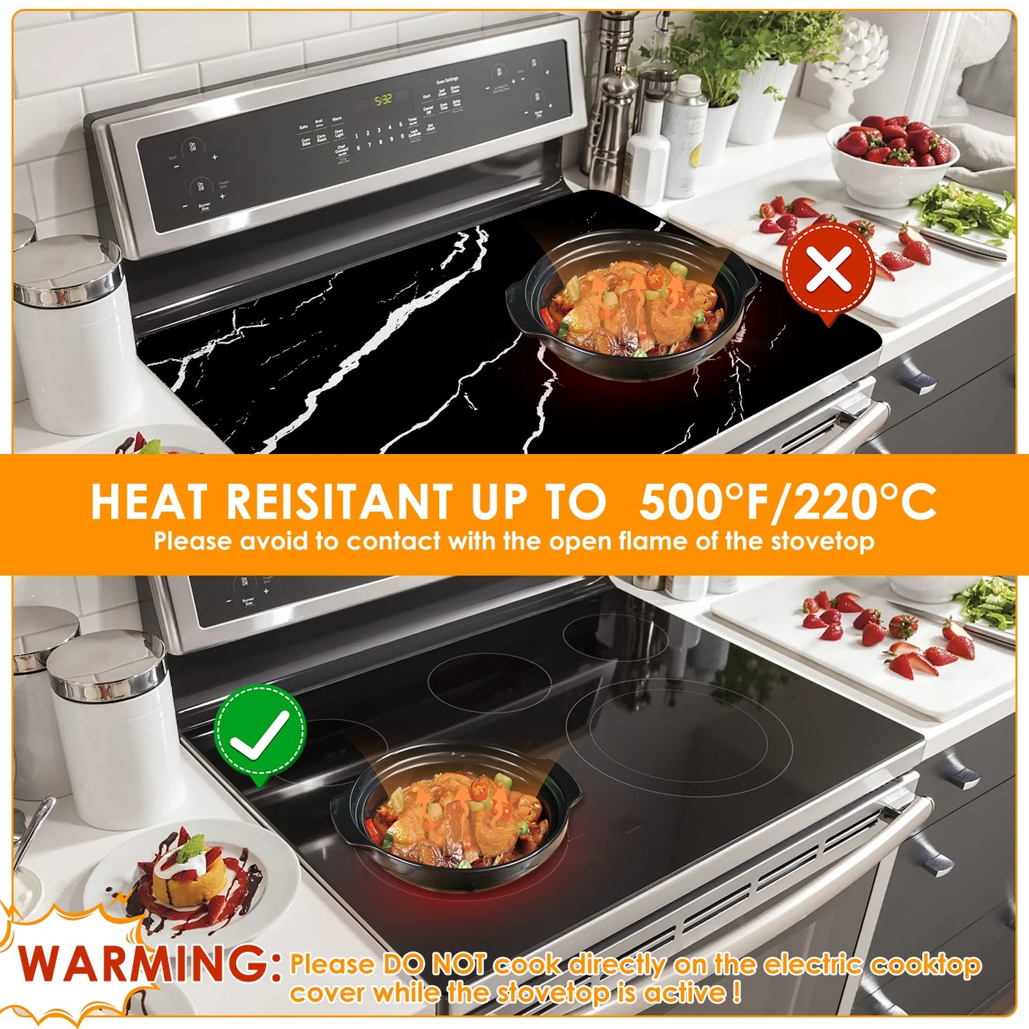 Silicone Induction Cooktop Mat Countertop Protector Scratch Induction Cover Kitchen Glass Ceramic Protector Kitchen Accessories