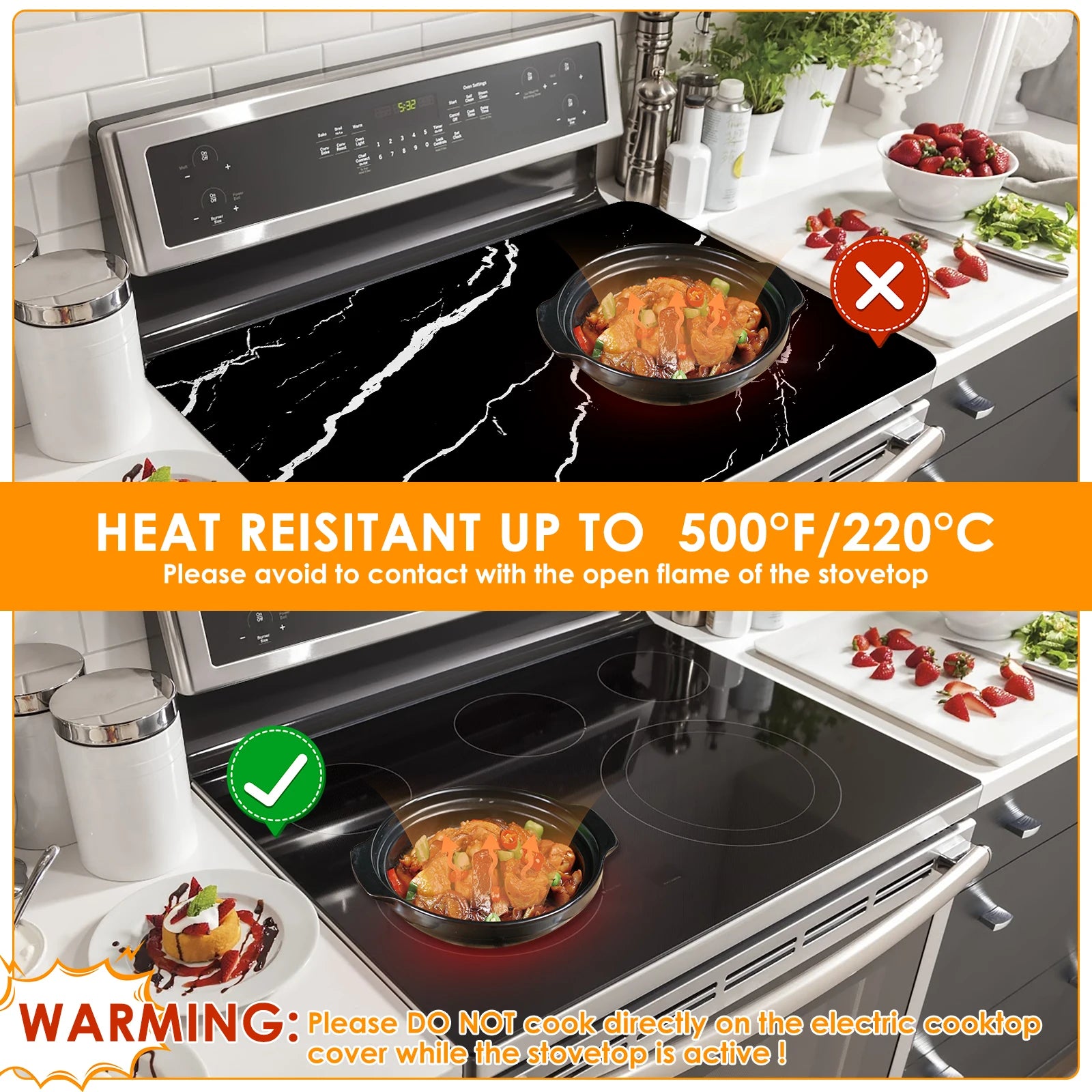 Silicone Induction Cooktop Mat Countertop Protector Scratch Induction Cover Kitchen Glass Ceramic Protector Kitchen Accessories