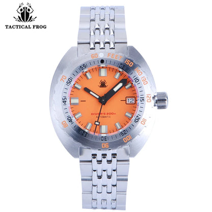 Tactical Frog Diver Watches Mens SUB 300 Sapphire 20ATM Water Resistance C3 Luminous Stainless NH35 Automatic Mechanical Watch