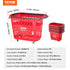 Rolling Shopping Baskets 39L with Wheels & Handles 6PCS