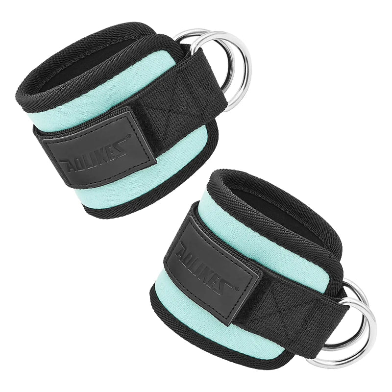 AOLIKES Cable Ankle Straps Double D-Ring Ankle Cuffs For Gym Workouts Glutes Legs Strength Training Brace Support Sport Safety