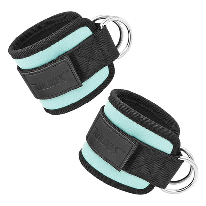AOLIKES Cable Ankle Straps Double D-Ring Ankle Cuffs For Gym Workouts Glutes Legs Strength Training Brace Support Sport Safety