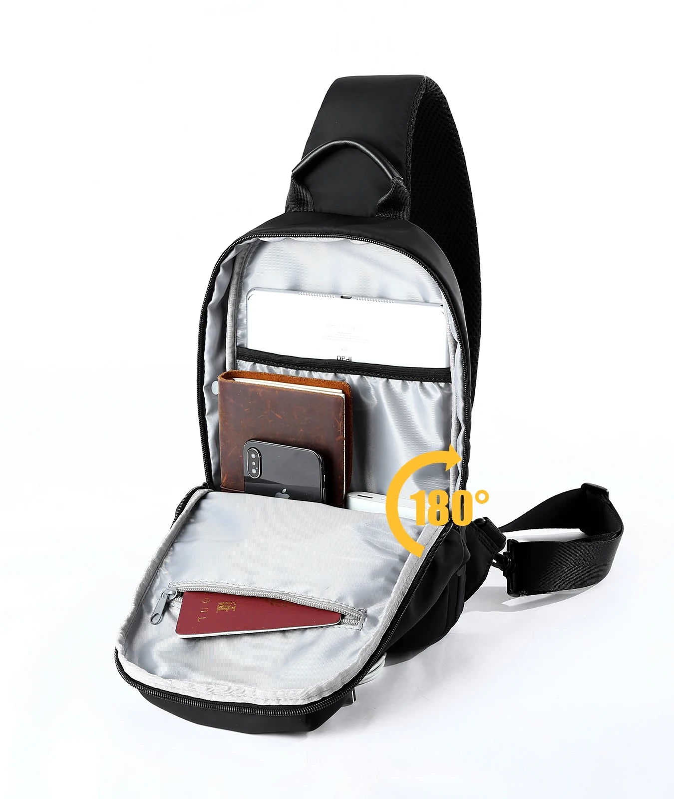 MOYYI Simple Fashion Waterproof Nylon Man Sling Bag Best Lightweight Crossbody Chest Bag Women Sport Travel One Shoulder Bag