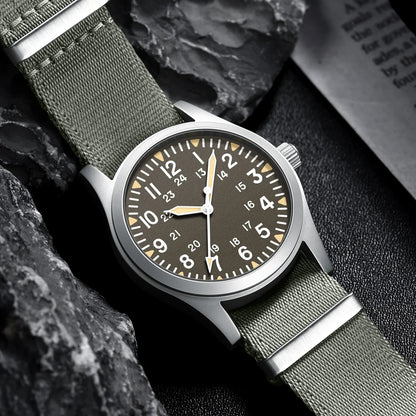 MILITREK 2025 New Men Quartz Watch VH31 37mm Military Waterproof 100M Sapphire Glass Luminous Stainless Steel Reloj Hombre