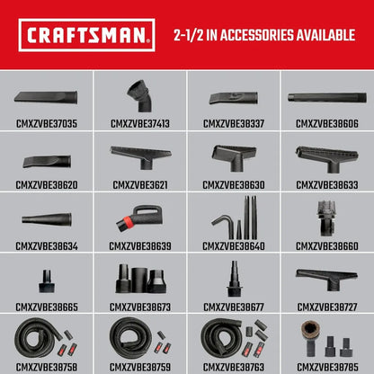 Heavy-Duty 16-Gallon Wet/Dry Shop Vacuum with 6.5 HP Peak Power and Accessories by Craftsman CMXEVBE17595