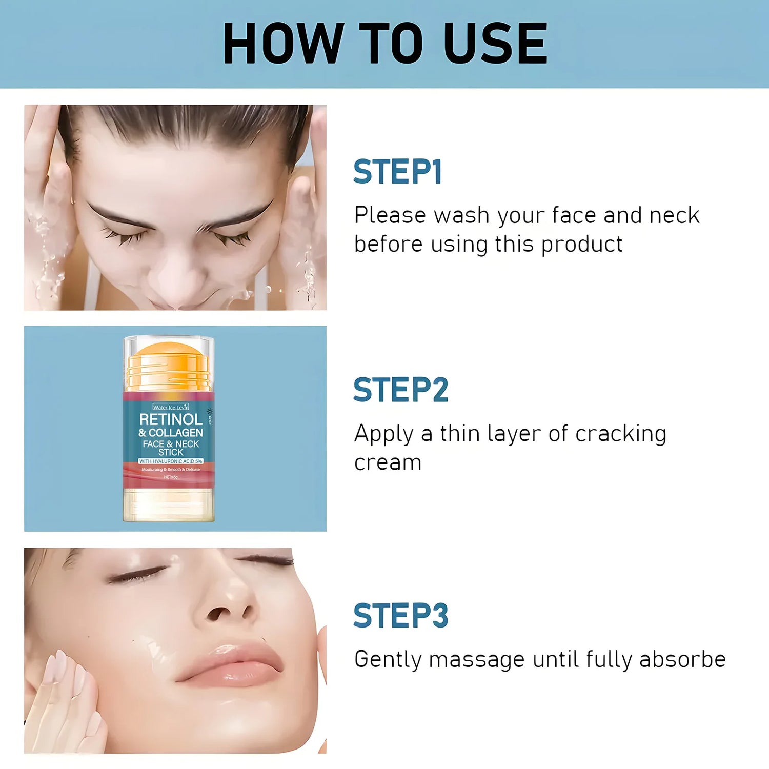 Retinol and Collagen Facial and Neck Care Stick