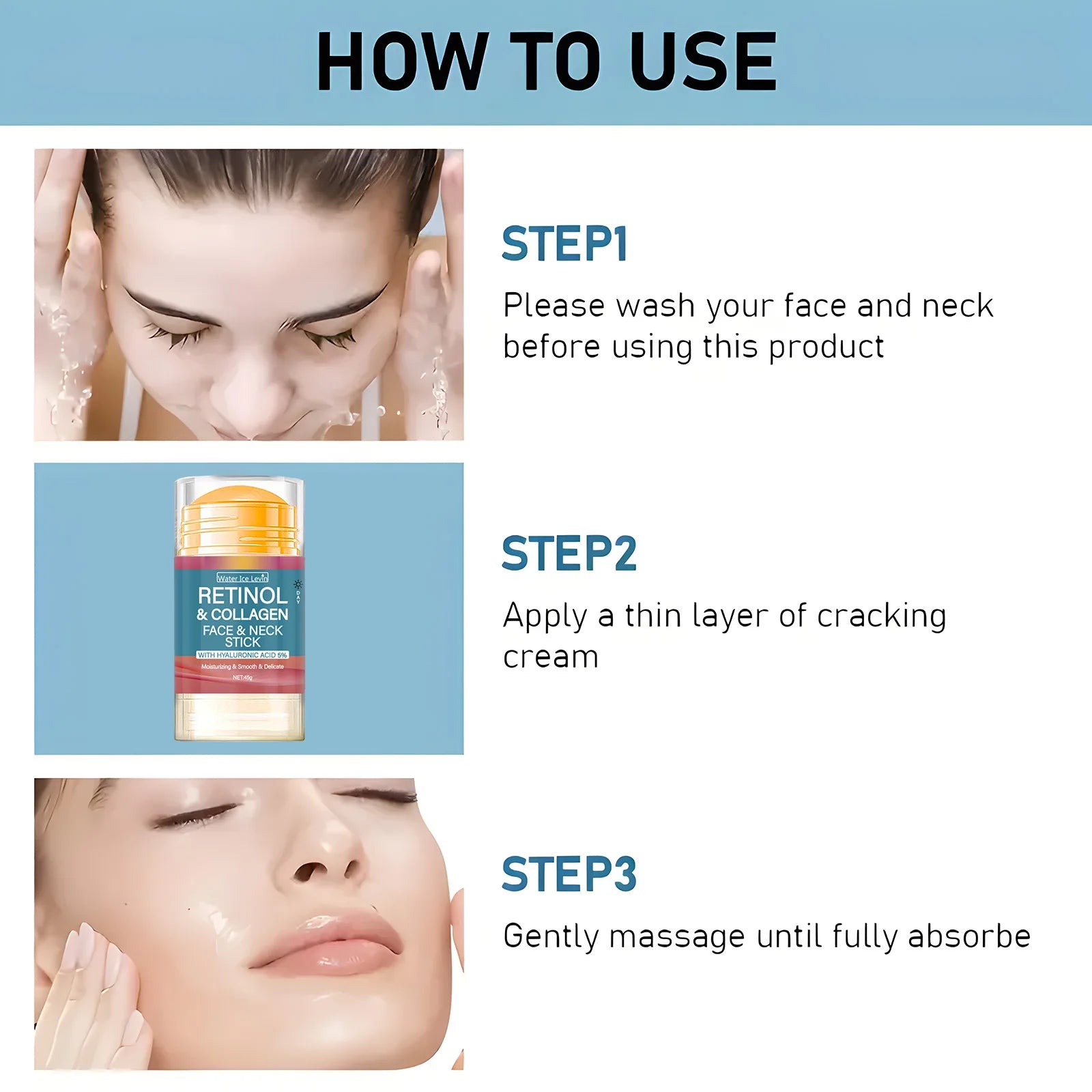 Retinol and Collagen Facial and Neck Care Stick