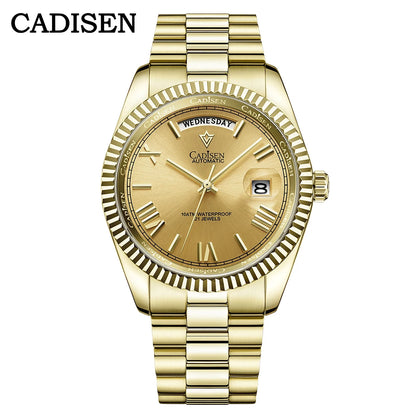 CADISEN C8185 Men Watches Swimming 10Bar Waterproof Screw Crown Japan Miyota Movement Mechanical Watch Newest Version Wristwatch