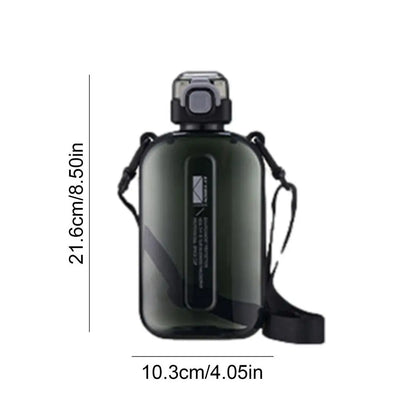 Travel Portable Bottle, 750ml Flat Water Bottle For Camping, Outdoor Hiking Straight Drinking Kettle, Saving Storage Bag Space
