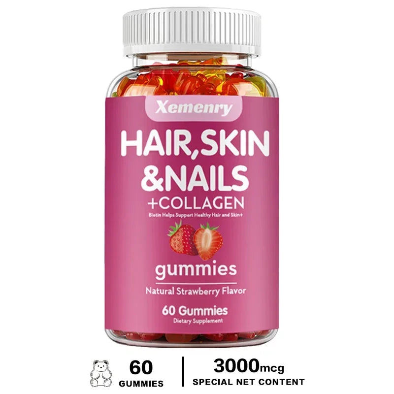 Hair, Skin &amp; Nails Gummies | Hair Vitamins for Men and Women | Biotin SupplementsSupplements